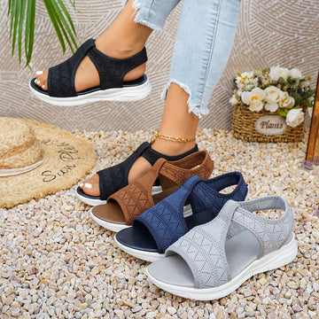 Open-Toe Flat Sandals
