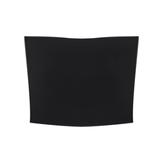 Serein Queen women's yoga cropped tube top in black, front view