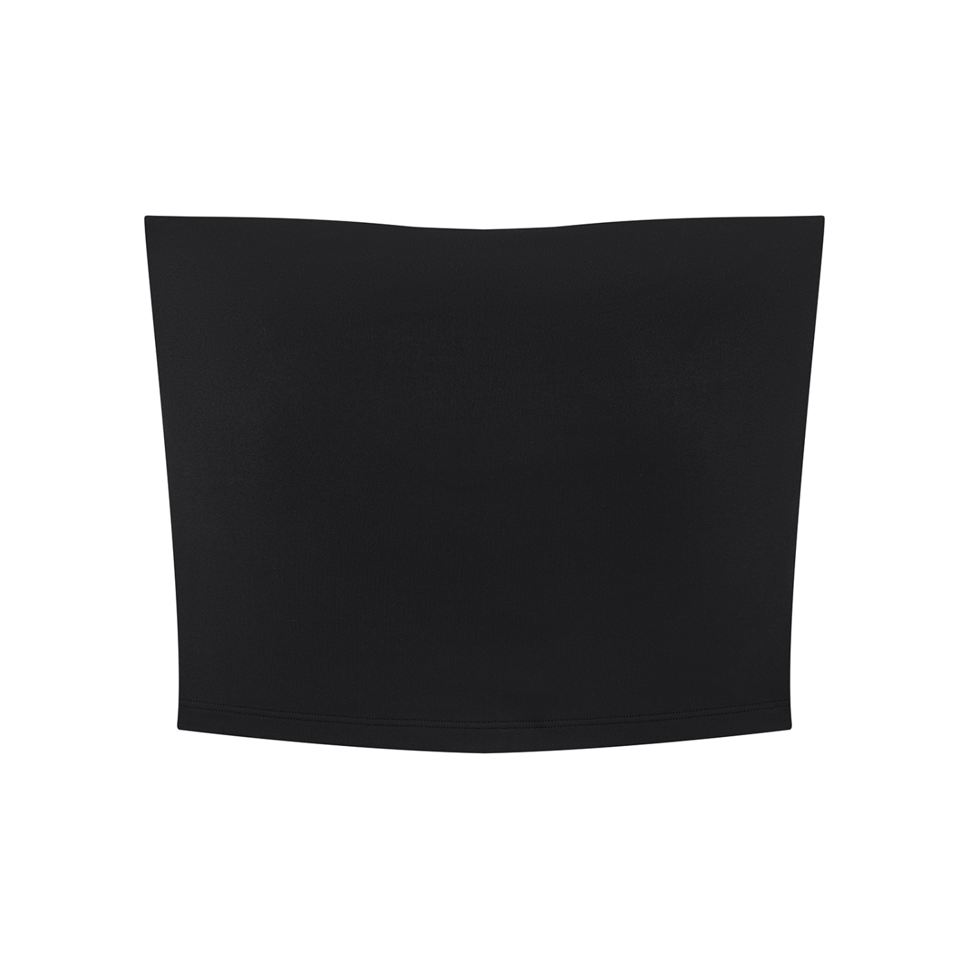 Serein Queen women's yoga cropped tube top in black, front view