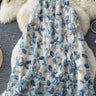 Apricot Bottom Blue Flower