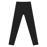 Serein Queen women's high-rise ankle yoga leggings in black and white, back view