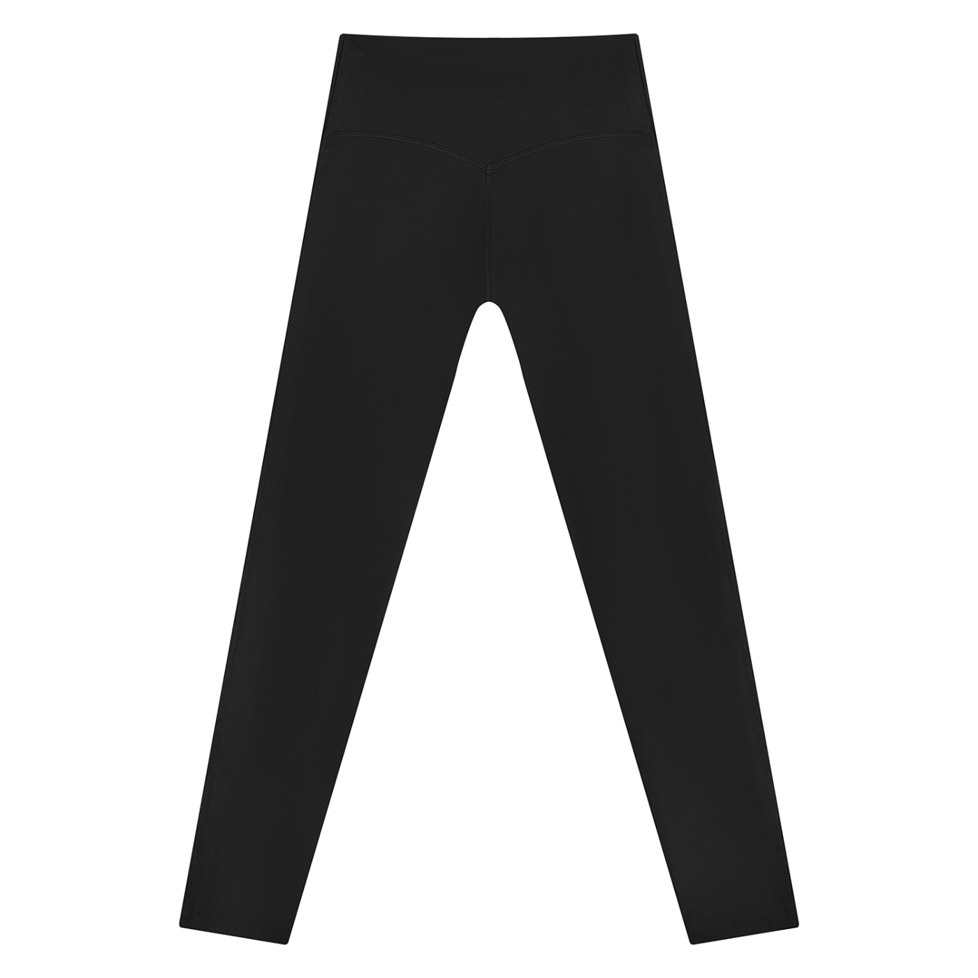 Serein Queen women's high-rise ankle yoga leggings in black and white, back view