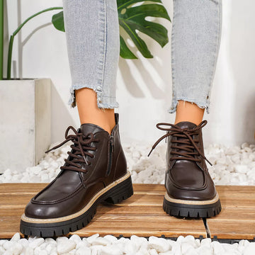 Chunky Lace-Up Combat Boots