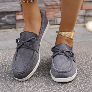Bow Round Toe Slip Ons