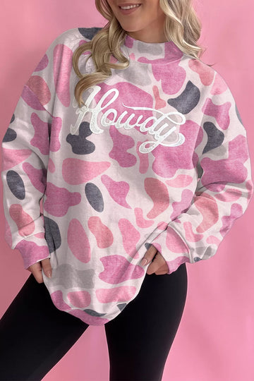 Camouflage Western Style Pullover Sweatshirt