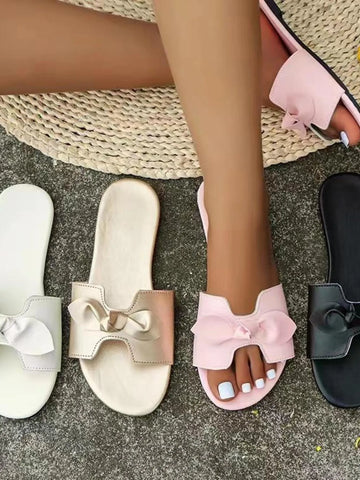 Bow Detail Flat Sandals