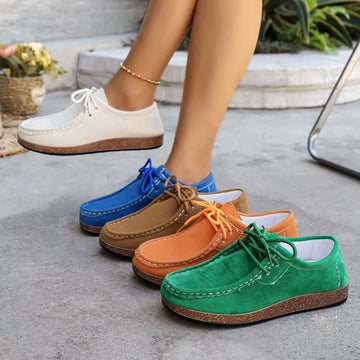 Round Toe Lace Up Slip Ons